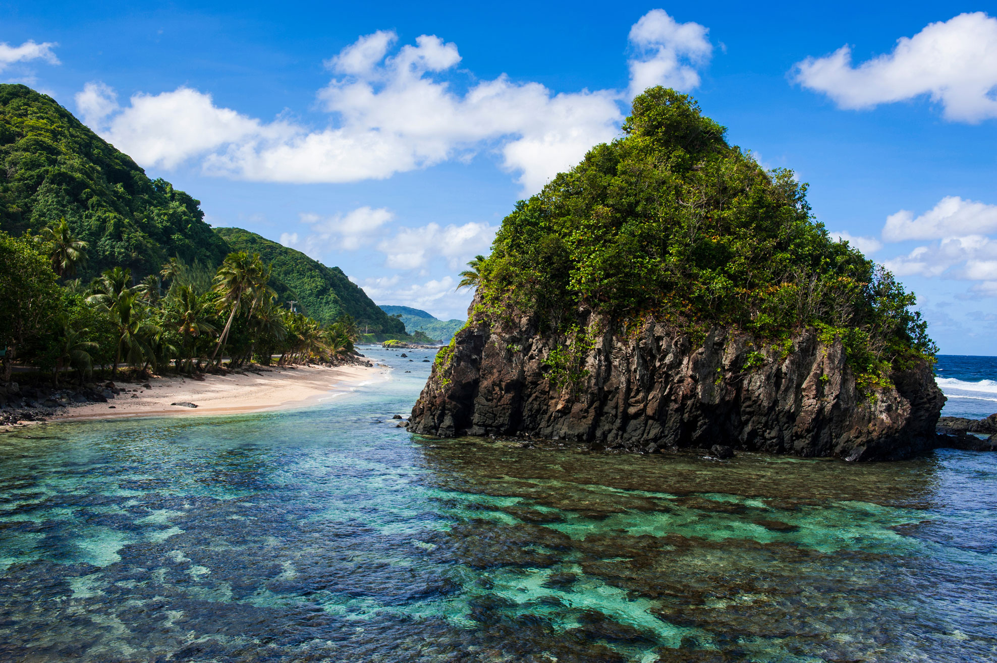 crystal clear water and lush islands of american samoa