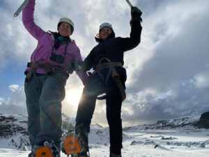 adventures for all members smiling and celebrating their hike in iceland