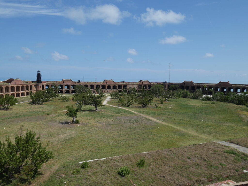 brick buildings making a perimeter in the dry tortugas